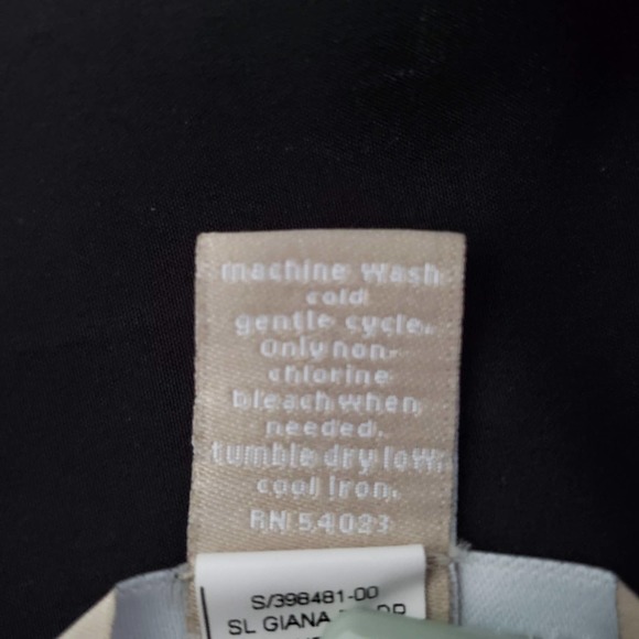 Banana Republic Spaghetti Strap Elastic Waist Maxi Dress, Black & Beige, Sz 0 - Picture 11 of 12